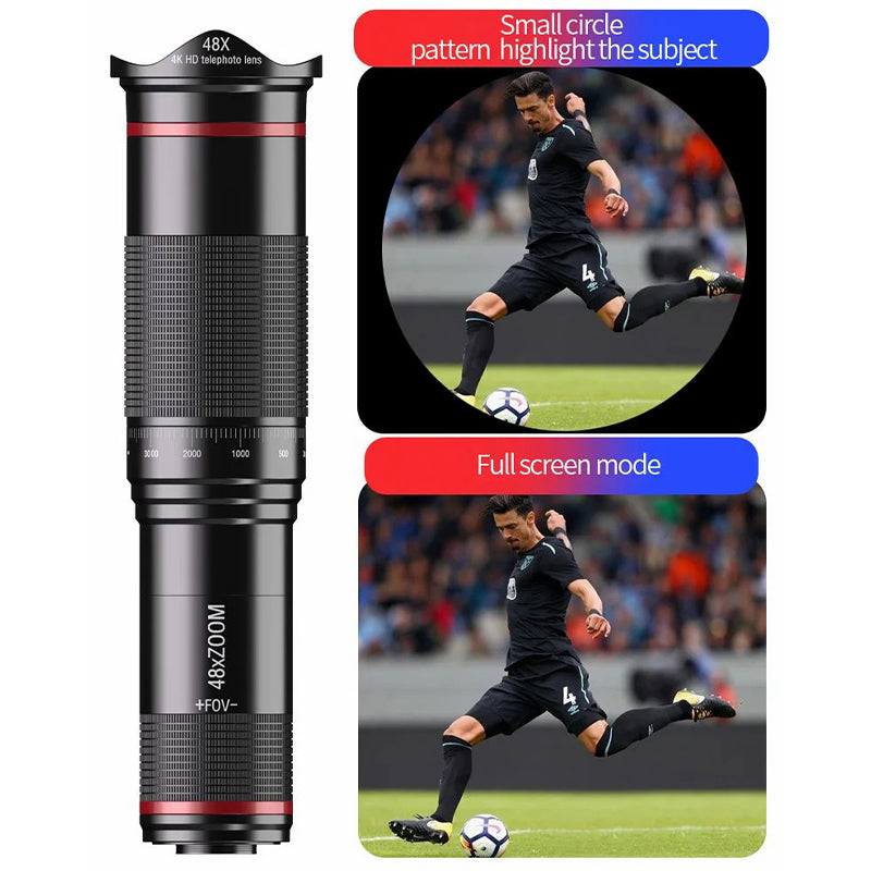 W48 Clip-On 8X Telephoto Lens Phone Camera Lens Kit Monocular W48 Clip-On 8X Telephoto Lens Phone Camera Lens Kit Monocular